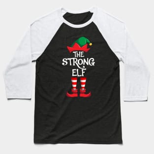 Strong Elf Matching Family Christmas Fitness Baseball T-Shirt